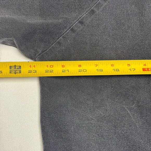 Vintage Machine Gun Shirt Mens Medium Faded Black Y2K 90s Embroidered - Picture 12 of 13